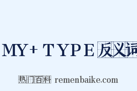 MY+TYPE反义词是什么意思的图片